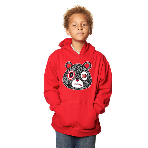 E Bear Cement Hoodie-Youth